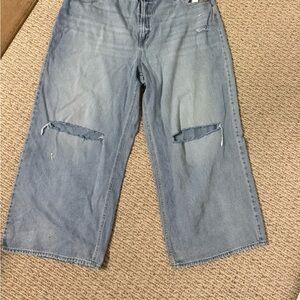 Old Navy Extra High Rise Body Wide Legs Jeans